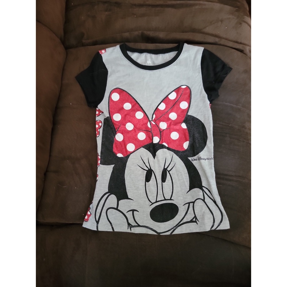 Disney parks Walt Disney world minnie mouse bow shirt size kids medium 8‎ 10